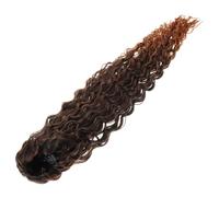 VALICLUD Deep Curly Braided Ponytail Wig Soft Synthetic Hair Extension for Women African Breathable Net Cap Comfortable Hairpiece for Casual and Formal Use