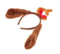 VALICLUD Deer Antler Dog Ear Headband with Festive Bone Decoration Soft Comfortable Halloween Pet Costume Accessory for Party and Everyday Wear