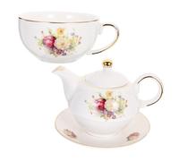 VALICLUD Delicate Ceramic Tea Pot with Floral Design Household Teawear for Afternoon Tea Relaxation and Stress Relief Elegant Home and Office