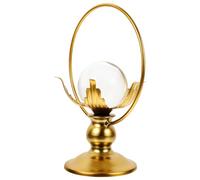 VALICLUD Delicate Crystal Ball Ornament with Metallic Stand Room and Tv Cabinet Decoration Modern Home Decor Sphere for Office and Bedroom Display Premium Sturdy Material Gift Option