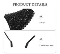 VALICLUD Devil Horns Headband and Rhinestone Demon Horns Hairpins Set, Black Cosplay Hair Clips Party Costume Masquerade Hair Barrettes, Halloween Headwear Accessory for Women