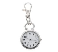 VALICLUD Digital Pocket Watch with Key Buckle Design and Quartz Movement Silver Zinc Alloy Old Watch for Occasions Suitable as Birthday or Christmas Gift