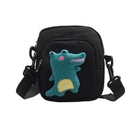 VALICLUD Dinosaur Canvas Small Bag Mini Messenger Bag for Girl Storage Cute Dinosaur Design Stylish Shoulder for Everyday Use