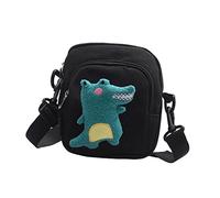 VALICLUD Dinosaur Design Mini Bag for Women Small Canvas Messenger Bag Phone Pouch Storage for School Party Occasions