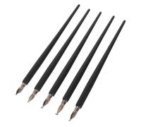VALICLUD Dip Pen Set with Wooden Handle 5pcs Vintage Style Black Drawing Dip Pens Built to Last for Artists and Beginners for Home and Classroom Use