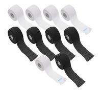 VALICLUD Disposable Barber Neck Strips 10Pcs Stretchy Neck Protection Papers in Black and White for Haircutting and Salon Use