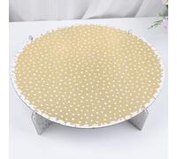VALICLUD Disposable Single-tier round Cake Stand Golden Dot Pattern, Paper Material for Displaying Cakes and Muffins on Party Tables and Birthdays