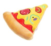 VALICLUD Dog Pizza Shaped Squeaky Biting Plush with Pp Cotton for Puppy Exercise and Play with Your Dog