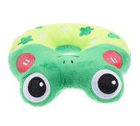 VALICLUD Dog Plush Squeaky Chew for Small Puppies, Green Frog Shape, Sturdy Molar Teething for Puppy Biting and Interactive Play