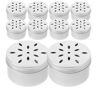 VALICLUD Dog Scent Training Container with Silver Hollow Holder Aluminum 10pcs Scent Work for Dogs Equipment and Box Platform for Pet Nose Training