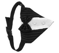 VALICLUD Dog Triangle Bandana for Medium Pets with Adjustable Dark Leopard Pattern Collar, Pet Scarf with Bow Tie, Triangle Bib for Dogs and Cats, Suitable for Weddings and Special Events