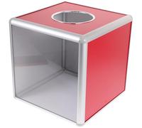 VALICLUD Donation Box Lottery Box 12.6x9.8x9.8inch Wear-resistant Aluminum Alloy Smooth Surface and Edges for Fundraising Events Suitable for Ballots and Voting Contest Cards