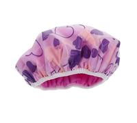 VALICLUD Double Layer Shower Cap for Women Elastic Band Towel Hat for Hair Drying and Bathing Reusable and Absorbent Heart-shaped Design for Complete Hair Coverage