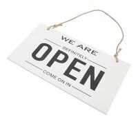 VALICLUD Double-sided Wooden Open Closed Sign with Rope String for Business Door Rustic Hanging Sign for Shop Cafe Bar Decoration Easy to Flip Display Open and Closed States