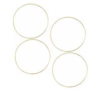 VALICLUD Dream Catchers DIY Hoop Wind Chime Circle 15cm Metal Iron Loop Gold Flower Art Large Welded Ring for Home Decoration and Craft Projects
