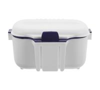 VALICLUD Dual Compartment Insulated Worm Bait Box for Fishing Trips | Plastic White Design, Moisture Seal Technology, for Red Worms and Rivers, Portable Live Bait Container