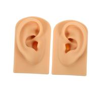VALICLUD Earring Display Stand Silicone Human Ear Model Piercing Practice Body Parts Jewelry Organizer for Earring Showcase and Training Simulation