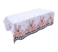 VALICLUD Easter Bunny Polyester Tablecloth and Rectangular Tables