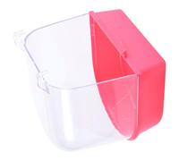 VALICLUD Eco-friendly Plastic Hanging Bird Bath for Cage with Semi- Cover, Suitable for Small Birds and Canaries, Parrot Bath Box for Cage Bathing