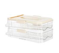 VALICLUD Egg Storage Rack for Refrigerator Automatic Rolling Egg Dispenser with Handle Large Capacity Organizer for Freshness and Easy Access