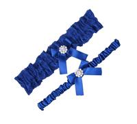 VALICLUD Elegant Blue Bridal Lace Garter with Bowknot for Wedding, Cloth Wedding Garters for Bride, Bride Something Blue Accessory