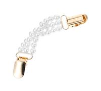 VALICLUD Elegant Faux Pearl Shawl Clip for Women Cardigan Chain Brooch for Privacy Protection Exposure Sweater Clip for Dresses Parties and Everyday Wear