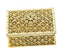 VALICLUD Elegant Gold Jewellery Box, Rectangular Pet Decorative Party Favor Box with Refined Finish, Vintage Treasure Chest Style for Wedding Candy and Birthday Gifts