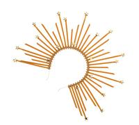 VALICLUD Elegant Retro Headband Lightweight Decorative Hairband for Women Unique Gold Star Crown Style for Parties Pageants and Festive Gifts