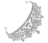 VALICLUD Elegant Rhinestone Tiara Crown for Weddings Parties Birthdays Beautiful Bridal Headband with Delicate Bow Design for Brides Comfortable Charming Accessory