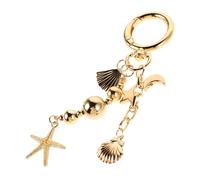 VALICLUD Elegant Story Keychain Pearl Shell Bead Keyring for Women Beach Purse Charm Decor Lightweight Decorative Keychain Accessory