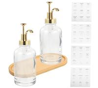 VALICLUD Elegant Syrup Bottle Pump Ketchup Dispenser Multi-use Soap Dispenser for Kitchen Simple Syrup for Bar Glass Pump Bottle