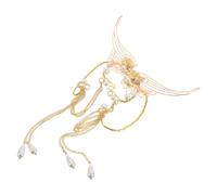 VALICLUD Elven Ear Cuffs for Women Handmade Fairy Earrings Cuff Wrap Clip Non Piercing Earrings Long Tassel for Fantasy Wedding Dress