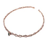 VALICLUD Emerald Rhinestone Thorn Crown Headpiece Gothic Adjustable Vintage Alloy Hair Accessory for Women Historical Masquerade and Renaissance Events