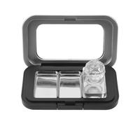 VALICLUD Empty DIY Eyeshadow Refill Palette with 3 Magnetic Pans, Matte Black Compact Makeup Case for Travel Blush Highlighter Storage