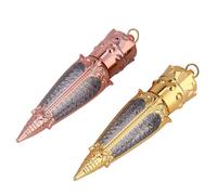 VALICLUD Empty Lip Gloss Bottles Set 2pcs Small Radish Shape Lip Gloss Tubes with Golden and Rose Gold Colors for DIY Makeup Storage and Travel Use