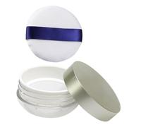 VALICLUD Empty Loose Powder Box with Airtight Flip Lid and Elastic Mesh Cosmetics Case for Women DIY Makeup Suitable for Foundation Blusher and Prickly Heat Powder Random Color