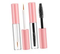 VALICLUD Empty Mascara Tube and Eyeliner Stick Set 10ml 4pcs Refillable Lash Cream Container with Pink Caps Portable Makeup Bottles for DIY Cosmetic Storage Random Color