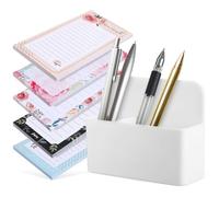 VALICLUD Enough Quantity Magnetic Notepads Pen Holder Patterns Bright Charming Pattern Appearance Practical Not Easy to Crack Paper Abs for Refrigerators Office Use
