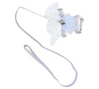 VALICLUD Escape-Proof Cat Harness and Leash Set with Breathable Mesh, Blue Floral M Size for 3.5-6kg Cats and Rabbits, Adjustable Chest and Back Strap for Walking and Outdoor Use