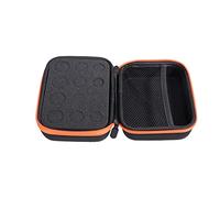 VALICLUD Essential Oils Box with Slots and Flexible Eva Material Orange Carrying Case with Secure Zipper The-go Use