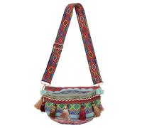 VALICLUD Ethnic Style Small Bag Retro Tassel Lady Leisure Chest Bag Fashion Wide Shoulder Strap for Girls and Women