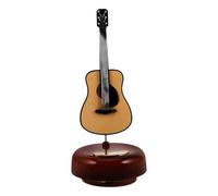 VALICLUD European Vintage Style Miniature Guitar Music Box with Rotating Instrument Shape, Plastic and Metal Tabletop Decoration, Cute Melody Box for Home Decor and Birthday Gifts