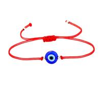VALICLUD Evil Eye Bracelet Adjustable Handmade Red String Protection Bracelet Gold Beads Double Strand Wrist Jewelry for Men and Women