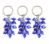 VALICLUD Evil Eye Keychain - Unique Handmade Decorative Key Ring for Bags Backpacks and Car Keys Creative Idea for Men and Women