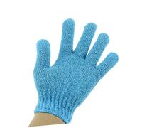 VALICLUD Exfoliating Bath Gloves Five Fingers Body Brush Glove Blue for Shower Spa Dead Skin Removal Men Women