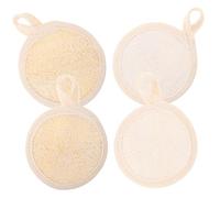 VALICLUD Exfoliating Face Scrubber Pads 4pcs Natural Loofah Facial Exfoliator for Women Soft Biodegradable Scrub Pads Exfoliation