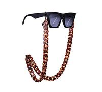 VALICLUD Eyeglass Chain Non-slip Tortoise-shell Glasses Cords Sunglass Holder Strap for Women Men Brown