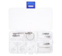 VALICLUD Eyeglass Repair Kit and Storage Box Includes Spare Screws with Stainless Steel Tools for Repairing Eyewear and Watches Nuts, and Nose Pads for Convenient Glasses Maintenance