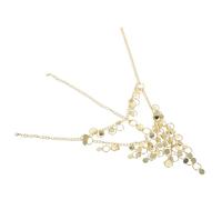 VALICLUD Face Chain Mask: Coin Veil Women Party Facial Jewelry Golden Masquerade Mask Belly Coin Veil Headwear