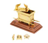 VALICLUD Faith-based Ark of The Covenant Statue Israel Religious Ornament Zinc Alloy Functional Lid and Artistic Flair for Spiritual Home Decor Collection and Jewish Believers